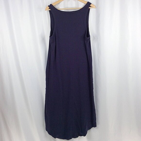 Lauren Ralph Lauren Maxi Dress / Nightgown Women's Size XL Navy Blue Crest Logo - Picture 2 of 6